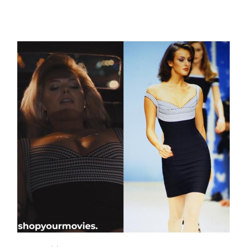 ISO Herve Leger Spring 1995 houndstooth dress - Picture 2 of 3